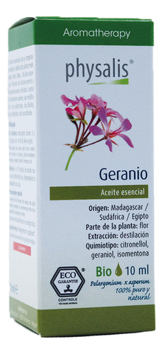 Aromaterapia Aceite Esencial Geranio Orgánico 10 Ml Physalis