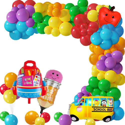 Kit Globos Regreso A Clases Back To School Decoracion Kinder
