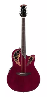 Guitarra acústica Ovation Celebrity Elite CE44 para diestros ruby red brillante