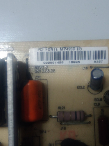 Placa Fonte Da Tv Led Cce Ln39g/ Cabo Ac E Teclado Ir (Usado)