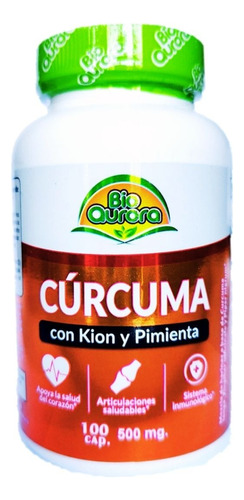 Cúrcuma & Kión Con Pimienta 500 Mg | 100 Cápsulas