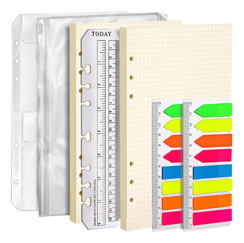 Juego De Cuaderno A5 Recargable, 2 Paquetes De Papel Cu...