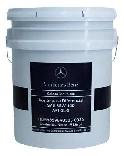 Aceite Mb Diferencial/transm Sae 80w140 Api Gl5 19l
