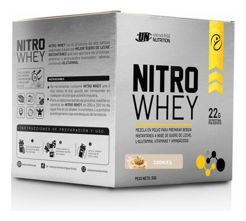 Nitro Whey Caja 10 Sachets Proteina Whey - Tienda Fisica