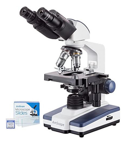 Fwewwe Microscopio Compuesto Binocular De Laboratorio Led