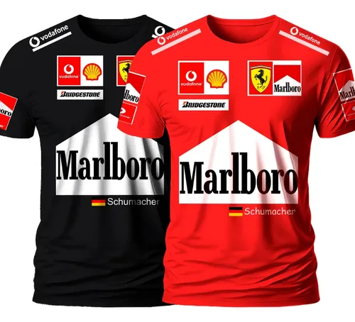 Kit 2 Camiseta Masculina Formula 1 Algodão Reforçada Blusa