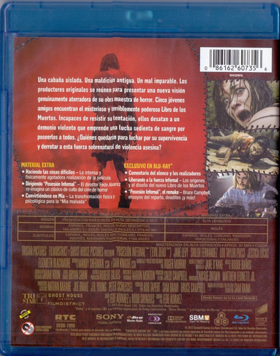 Posesion Infernal Evil Dead Fede Alvarez Pelicula Blu-ray