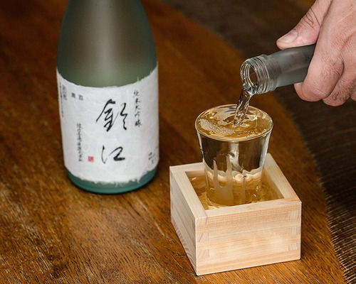 Vaso Madera Para Sake Masu Japones