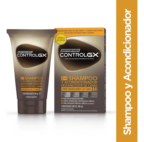 Shampoo Y Acondicionador Just For Men, Shampoo Matizador 2