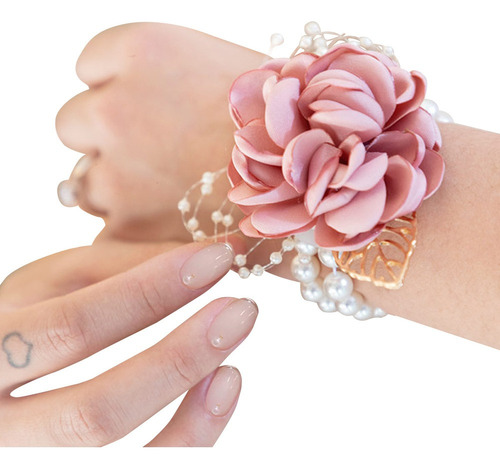 Pulsera Hecha A Mano Para Boda, Dama De Honor, Flor De Mano