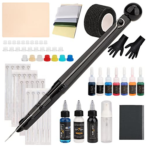 Eiptwh Poke And Stick Tattoo Kit Tattoo Pen Set 10 Agujas De