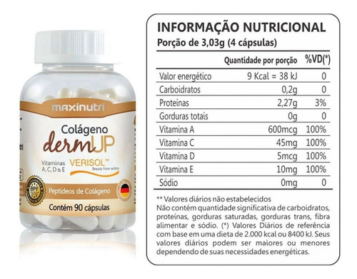 Kit 4 Colágeno Verisol Dermup - 90 Cápsulas - Maxinutri