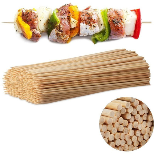 100 Palillos Para Brocheta Bambu 30cm Pinchos Expert Grill