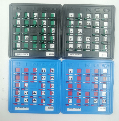 10 Tablas De Bingo Plásticas 