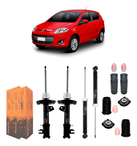 4 Amortecedor Cofap + 4 Kit Novo Palio Atractive 13 14 15 16