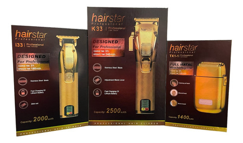 Kit Bambú Edición Omaha Clipper Trimmer Shaver Hairstar Gold