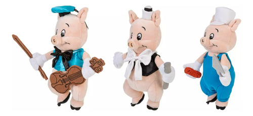 Disney Store 100th  Set Peluches 3 Cochinitos Edic Especial