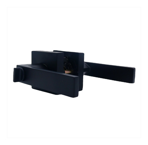 Cerradura Manilla Venezia Visalock Dormitorio Negro Mate