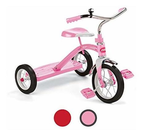 Triciclo Clasico Rosa De 10 Pulgadas, Triciclo Para Niños P