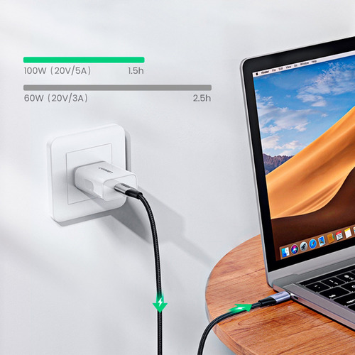 Cable C A C Thunderbolt Ugreen Carga Rapida 240w Video Datos