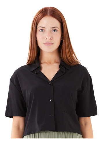 Camisa Corta Mujer Top Manga Corta Canchera Blusa Comoda