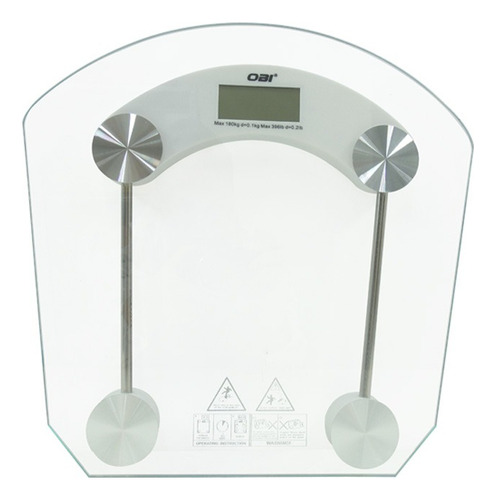 Bascula Personal Digital 180 Kg / 0,1 Kg Vidrio Templado Djk Color Blanco