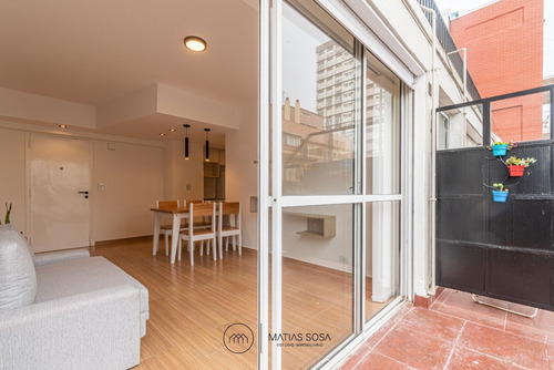 Imagen 6 de 12 de Departamento 2 Ambientes Con Balcon Aterrazado Reciclado Y Amoblado