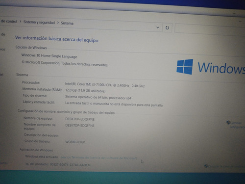 Notebook Asus Vivobook X543u-dm3470t I3-7ta 12gb Ram Y 120ss (Usado)