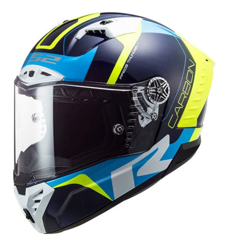 Casco Ls2 Ff805 Racing Azul Amarillo