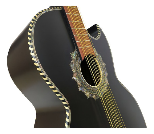 Classic 1-cni-b5 Bajo Quinto Acustico C/resaque Negro Concha Orientación De La Mano Diestro