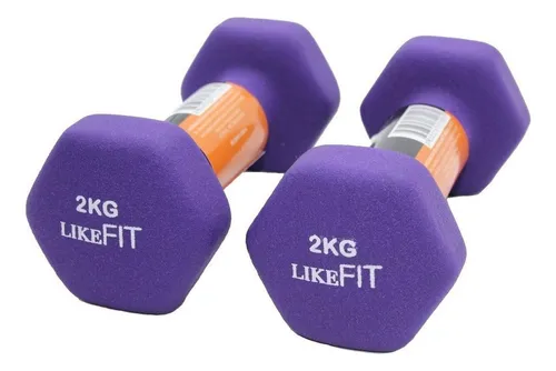 MANCUERNAS FUNCTIONAL (PAR) 2KG MORADO - Rudem Fitness Equipment