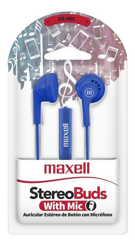 Imagen 2 de 2 de Auriculares In-ear Maxell Stereo Buds Eb-mic 3.5mm