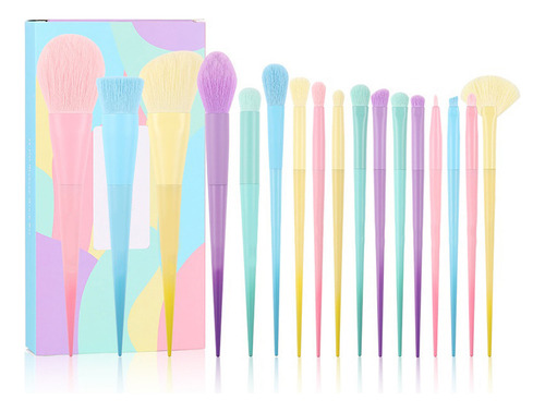 Juego De Brochas De Maquillaje Profesional De 17 Piezas Color Caramelo, Herramientas De Belleza Profesionales De Marca Tiiyee