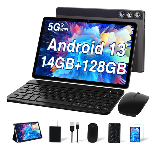 Dmoao Tablet 10.1 Pulgadas 2 En 1 Android 13 Tablets Con 14(