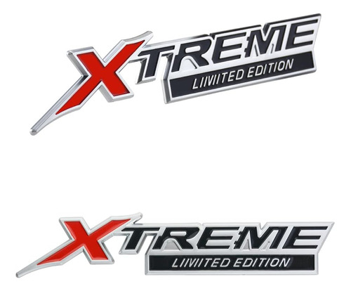 2x Xtreme X Treme Edición Limitada Emblema 3d Placa De Ident