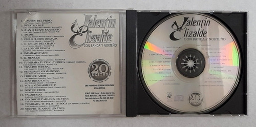 Cd Valentin Elizalde 20 Exitos Con Banda Y Norteño Seminuevo (Usado)