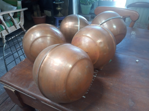 Esferas De Bronce Boyas Antiguas 20 Cm