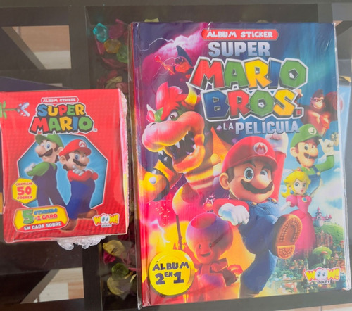 Álbum Tapa Dura Super  Mario Bros La Película Más 50 Sobres 