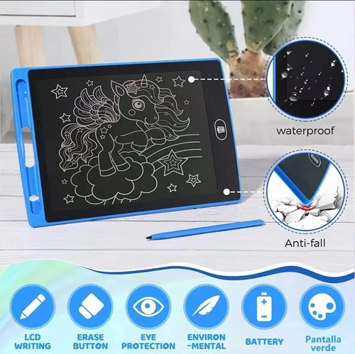 Pizarron Mágico Tableta Lcd Niños 8.5 Con Lápiz Magico Rosa