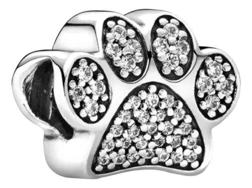 Charm Patita De Perro Circones Plata Fina 925 