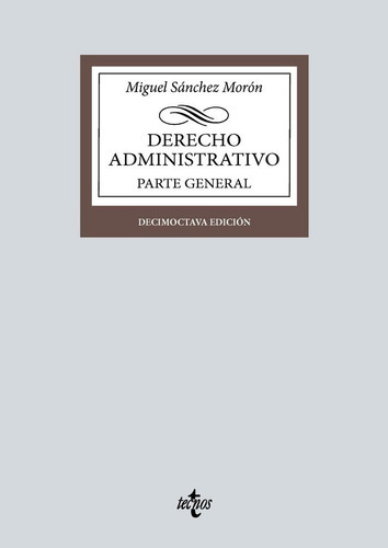 Derecho Administrativo, De Sanchez Moron, Miguel. Editorial Tecnos, Tapa Blanda En Español
