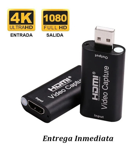 Capturadora De Video Hdmi A Usb 2.0 Streaming Hd Videojuegos