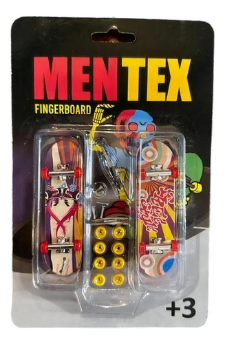 Skate De Dedo Mentex Fingerboard Cartela Com 2 Skatinho