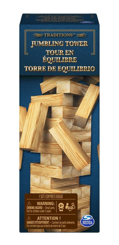 Juego Mesa Didácticotorre Equilibrio 39 Pzas Sólidas Madera