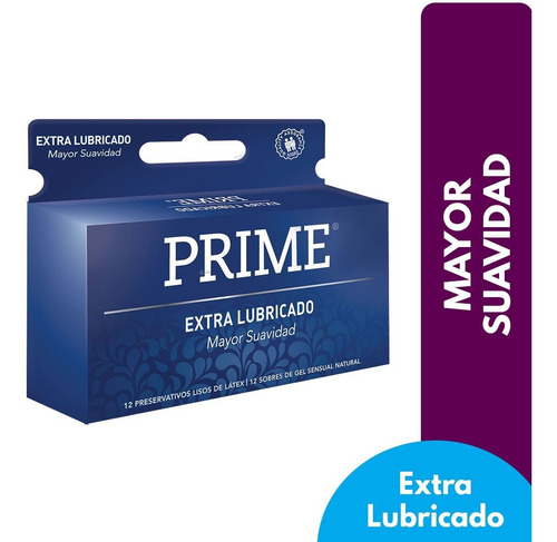 Preservativos Prime Extra Lubricado Caja X 12 Profilacticos