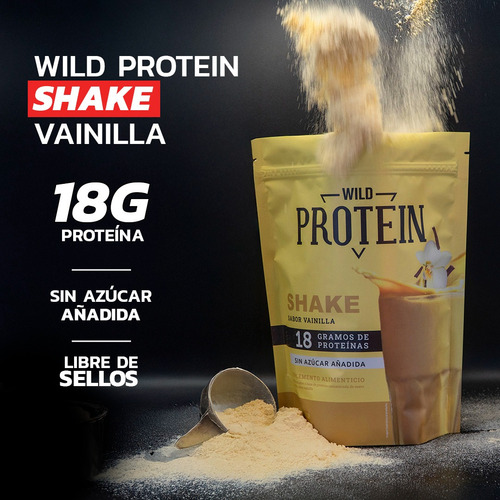 Wild Protein Batido Proteico Shake Sabor Vainilla 990g Vainilla