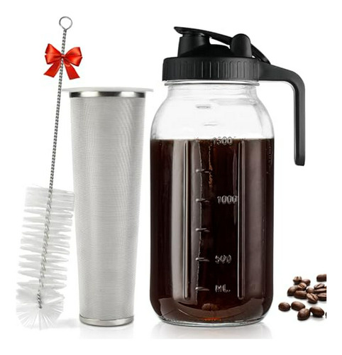 Cafetera De Preparación Fría De 64 Oz, 2 Cuartos De Galón De