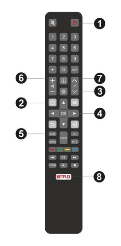 Imagen 6 de 7 de Control Remoto Cdh-le32smart17 Para Hitachi Smart Tv