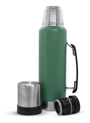 Imagen 5 de 5 de Termo Matero Acero Inox 1,2 L Con Manija Pico Cebador Inova