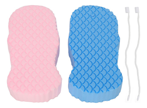 Esponja De Baño Exfoliante Suave, 2 Piezas, 3d, De Alta Resi